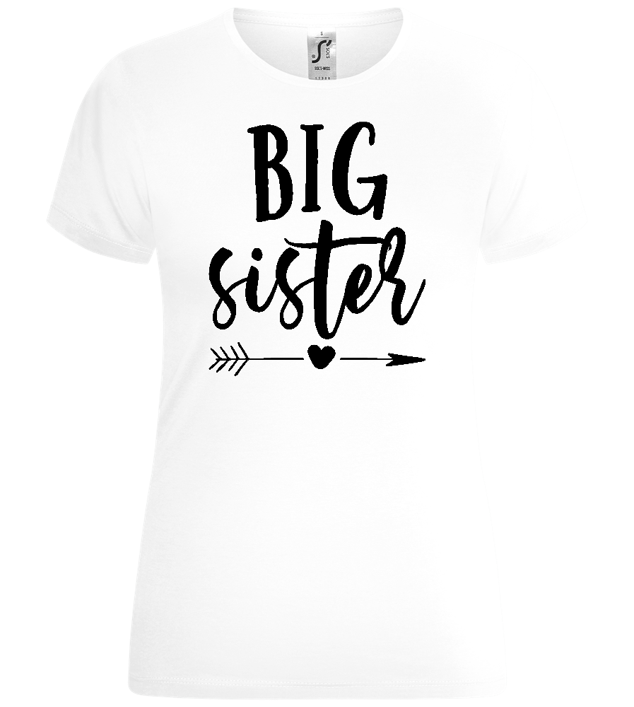 Big Sister Arrow Design - Comfort women's t-shirt_WHITE_front