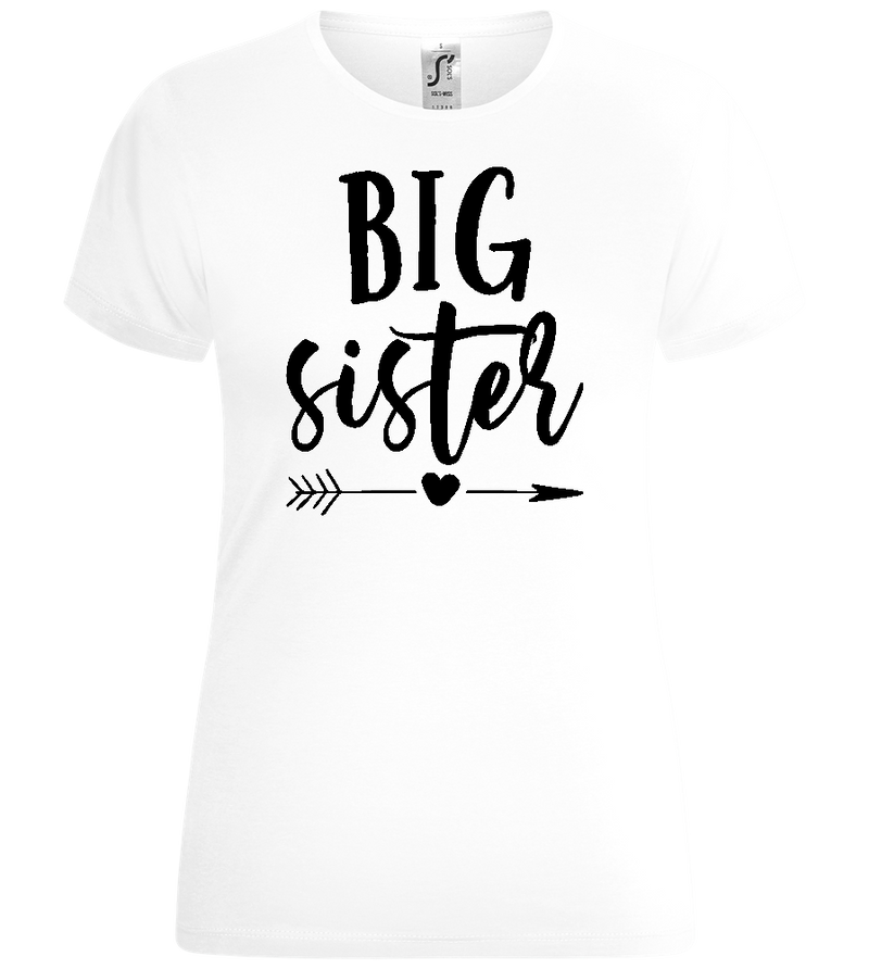 Big Sister Arrow Design - Comfort women's t-shirt_WHITE_front