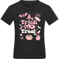 Pink Trick or Treat Design - Comfort kids fitted t-shirt_DEEP BLACK_front