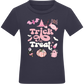 Pink Trick or Treat Design - Comfort kids fitted t-shirt_FRENCH NAVY_front