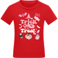 Pink Trick or Treat Design - Comfort kids fitted t-shirt_RED_front