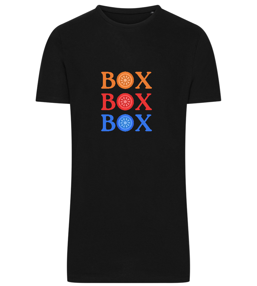 Box Box Box Design - Comfort men's long t-shirt_DEEP BLACK_front