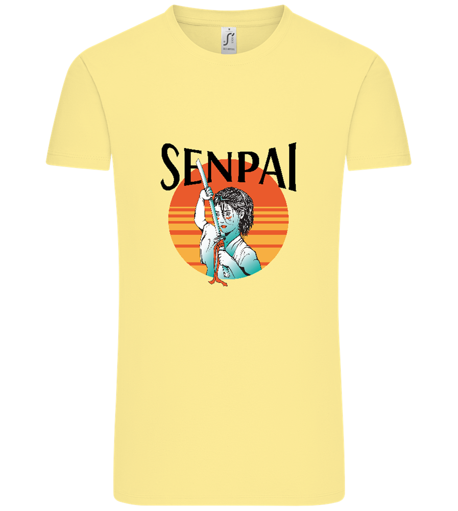 Senpai Sunset Design - Comfort Unisex T-Shirt_AMARELO CLARO_front