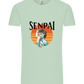 Senpai Sunset Design - Comfort Unisex T-Shirt_ICE GREEN_front