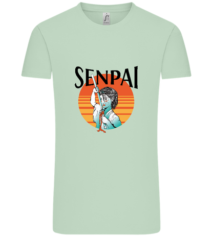 Senpai Sunset Design - Comfort Unisex T-Shirt_ICE GREEN_front