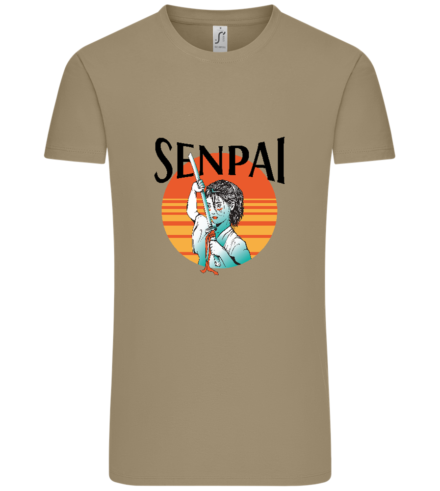 Senpai Sunset Design - Comfort Unisex T-Shirt_KHAKI_front
