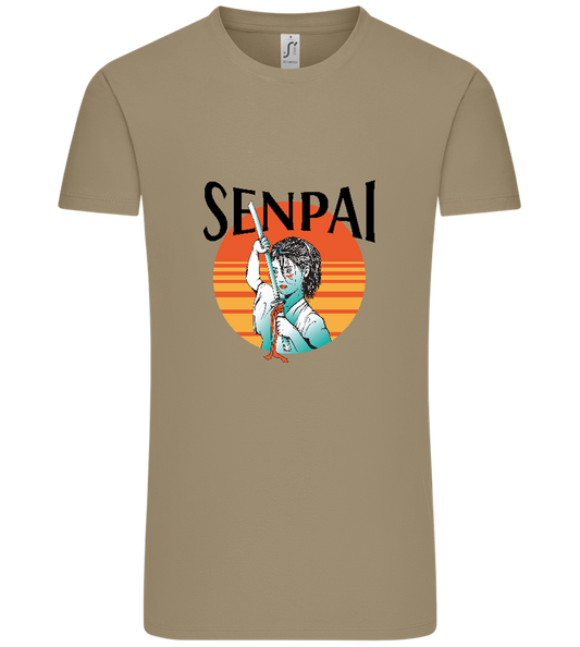 Senpai Sunset Design - Comfort Unisex T-Shirt_KHAKI_front