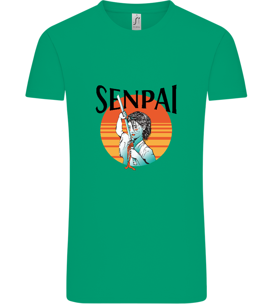 Senpai Sunset Design - Comfort Unisex T-Shirt_SPRING GREEN_front