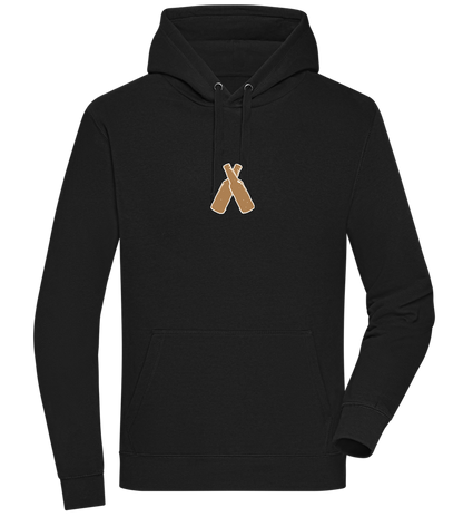 Two Beer Bottles Design - Premium unisex hoodie_BLACK_front