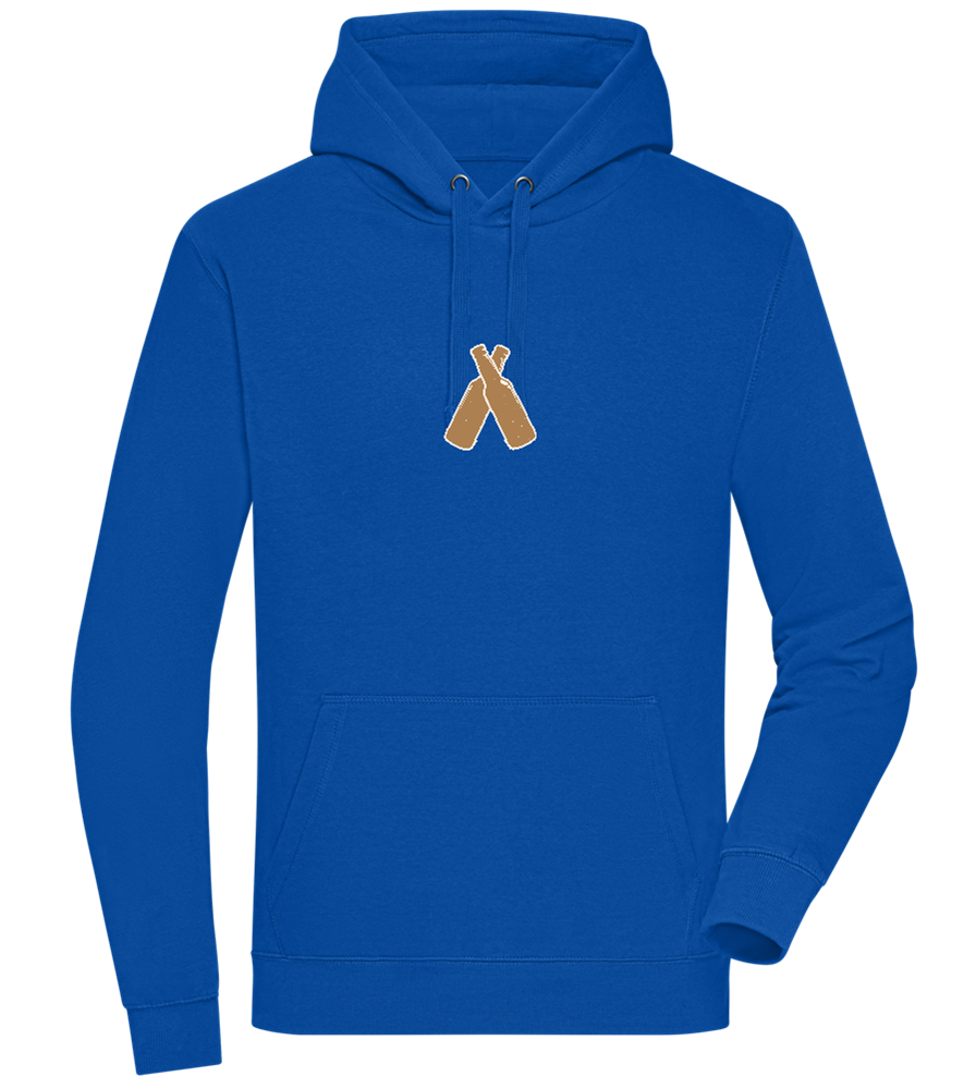 Two Beer Bottles Design - Premium unisex hoodie_ROYAL_front