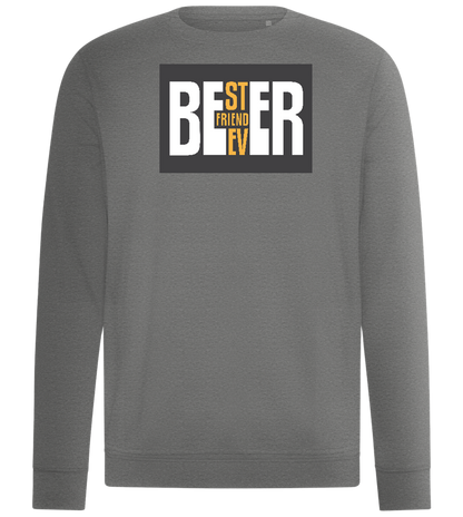 Beer Best Friend Design - Comfort unisex sweater_ORION GREY II_front