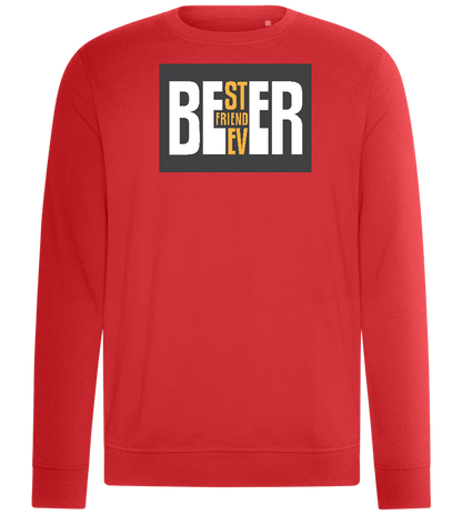 Beer Best Friend Design - Comfort unisex sweater_RED_front