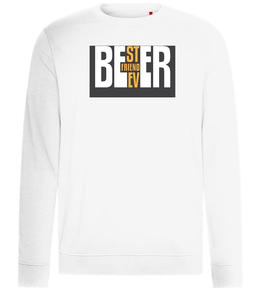 Beer Best Friend Design - Comfort unisex sweater_WHITE_front