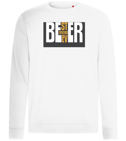 Beer Best Friend Design - Comfort unisex sweater_WHITE_front