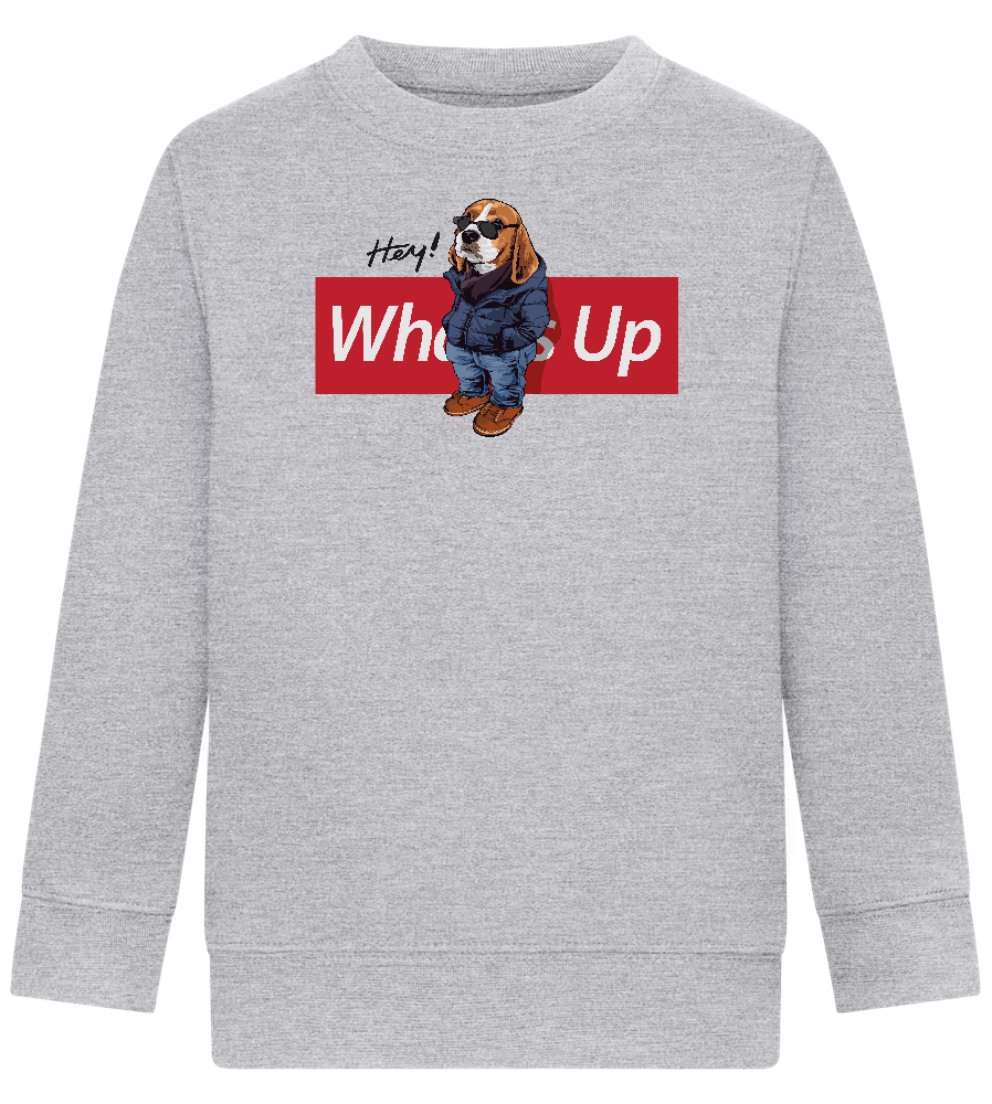 What's Up Dog Design - Comfort Kids Sweater_ORION GREY II_front