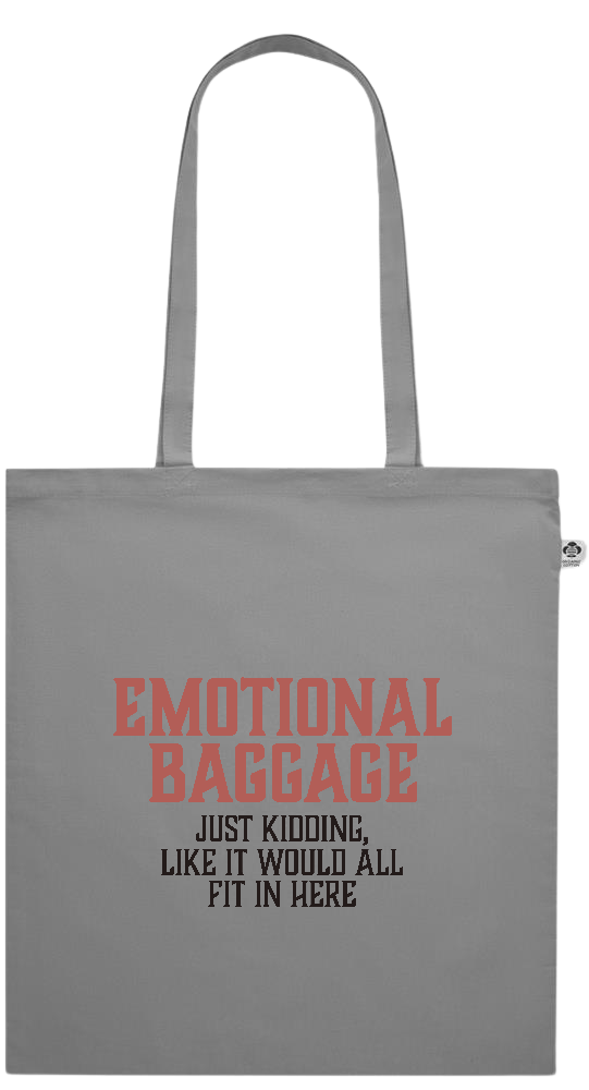 Emotional Baggage Design - Essential colored organic cotton tote bag_GREY_front