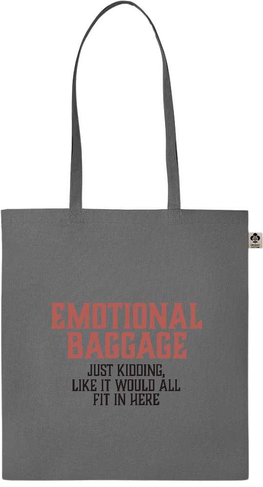 Emotional Baggage Design - Essential colored organic cotton tote bag_STONE GREY_front