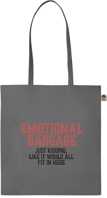 Emotional Baggage Design - Essential colored organic cotton tote bag_STONE GREY_front