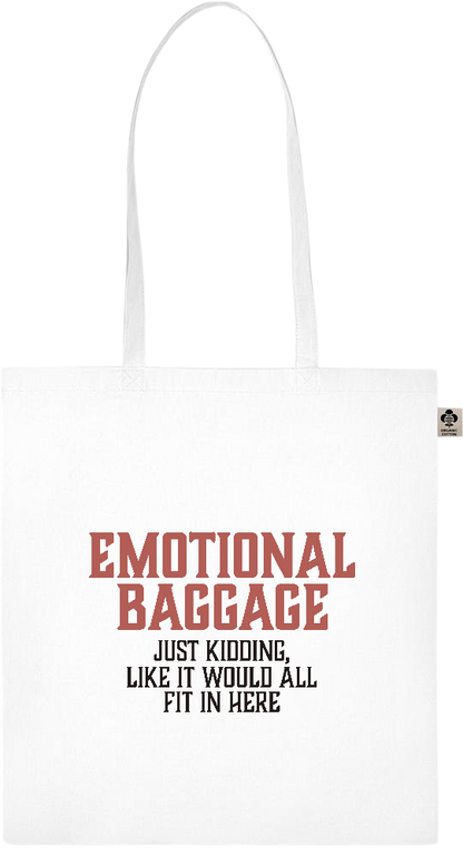 Emotional Baggage Design - Essential colored organic cotton tote bag_WHITE_front