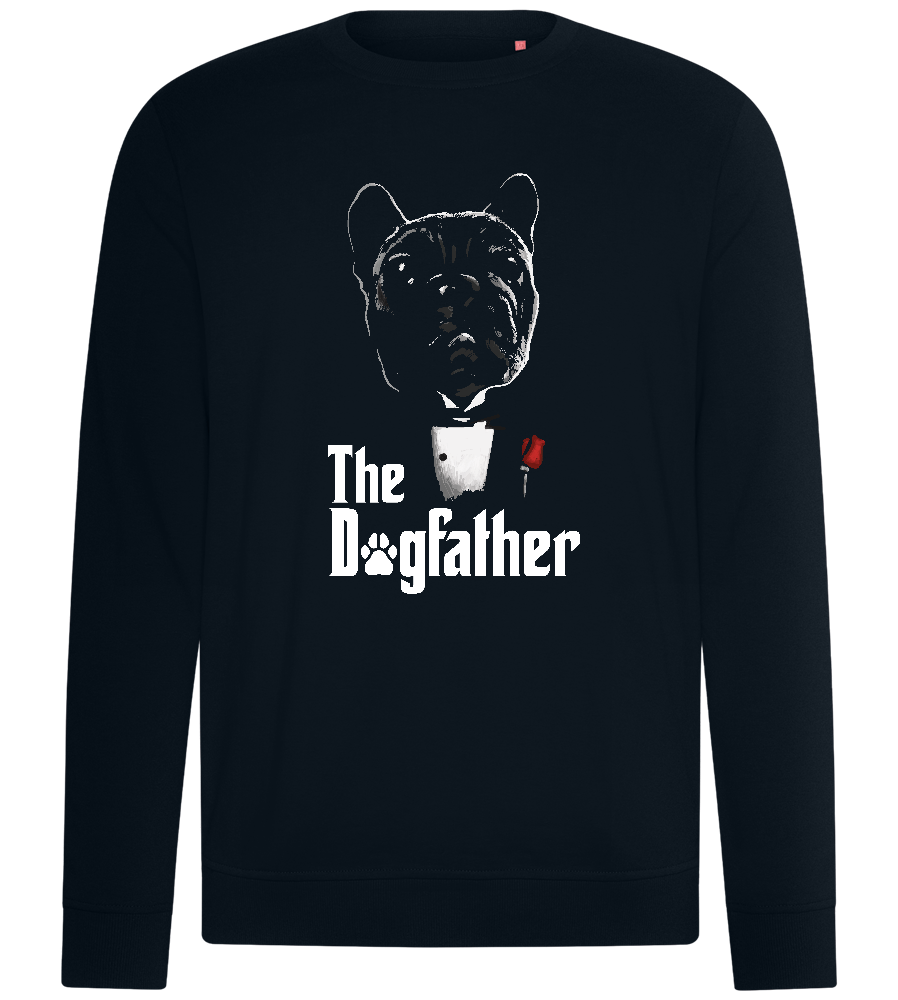 The Dogfather Suit Design  - Comfort unisex sweater_BLACK_front