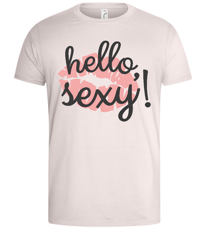 Hello Sexy Smooch Design - Basic men's t-shirt_LIGHT PINK_front