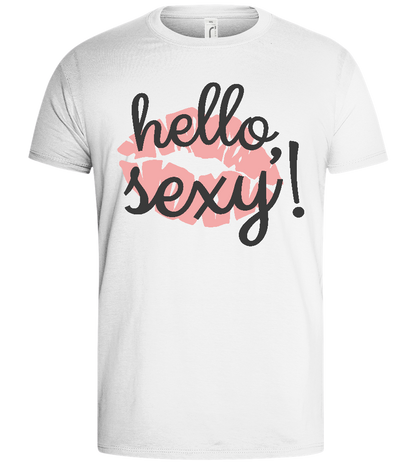 Hello Sexy Smooch Design - Basic men's t-shirt_WHITE_front