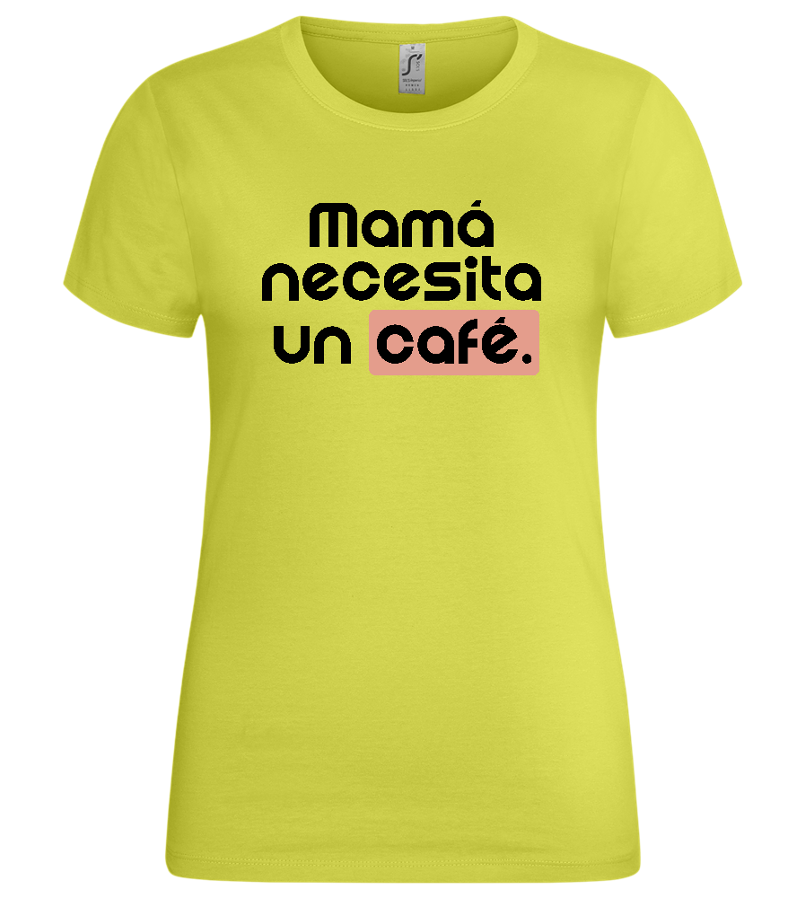 Mamá y su Café Design - Premium women's t-shirt_GREEN APPLE_front