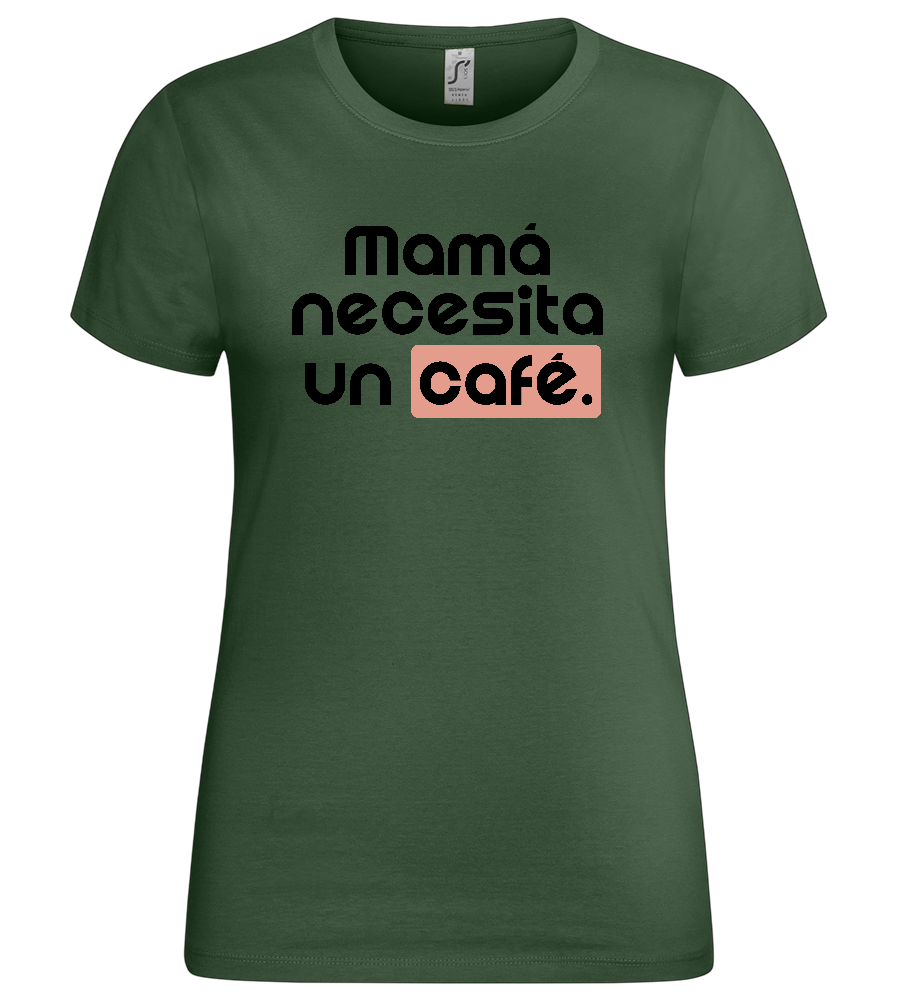 Mamá y su Café Design - Premium women's t-shirt_GREEN BOTTLE_front