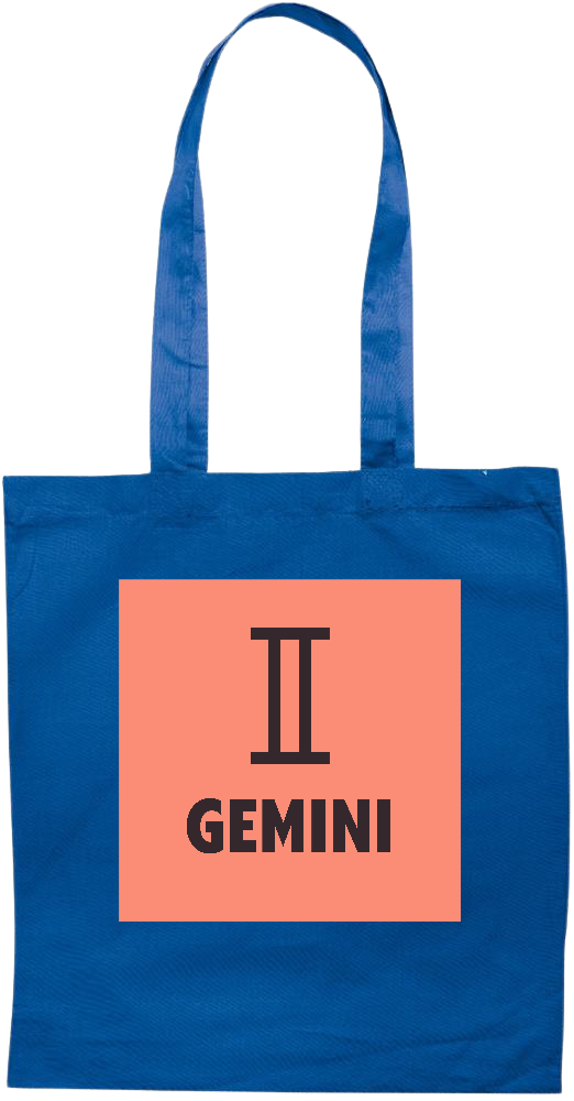 Zodiac Gemini Design - Essential colored event tote bag_ROYAL BLUE_front