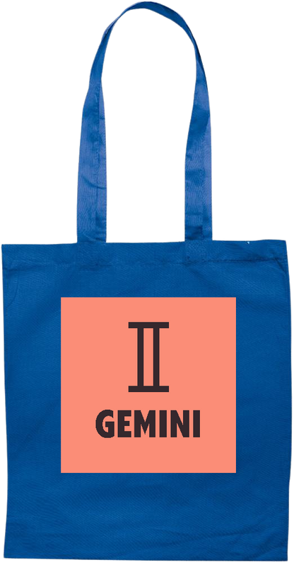 Zodiac Gemini Design - Essential colored event tote bag_ROYAL BLUE_front