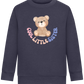 Cool Little Sister Teddy Bear Design - Comfort Kids Sweater_FRENCH NAVY_front