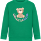 Cool Little Sister Teddy Bear Design - Comfort Kids Sweater_MEADOW GREEN_front