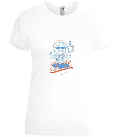 Skate Peace Design - Comfort women's t-shirt_WHITE_front