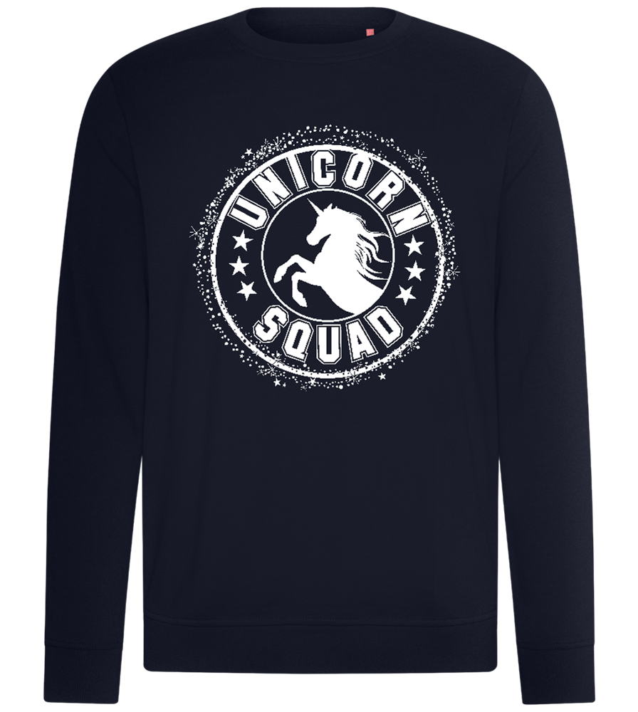 Unicorn Squad Logo Design - Comfort unisex sweater_FRENCH NAVY_front