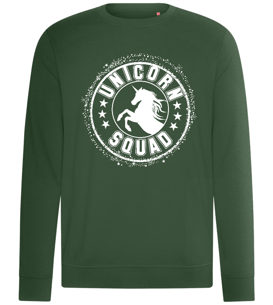 Unicorn Squad Logo Design - Comfort unisex sweater_GREEN BOTTLE_front