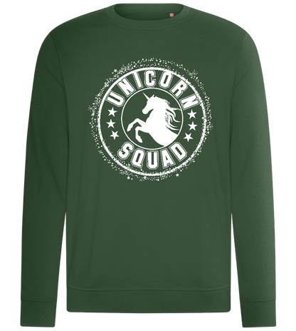 Unicorn Squad Logo Design - Comfort unisex sweater_GREEN BOTTLE_front