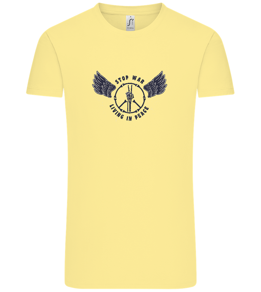 Living In Peace Design - Comfort Unisex T-Shirt_AMARELO CLARO_front