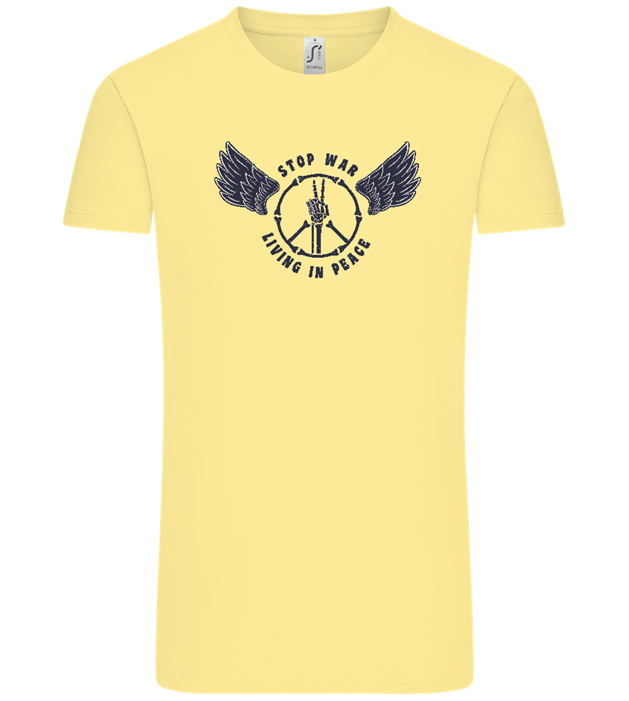 Living In Peace Design - Comfort Unisex T-Shirt_AMARELO CLARO_front