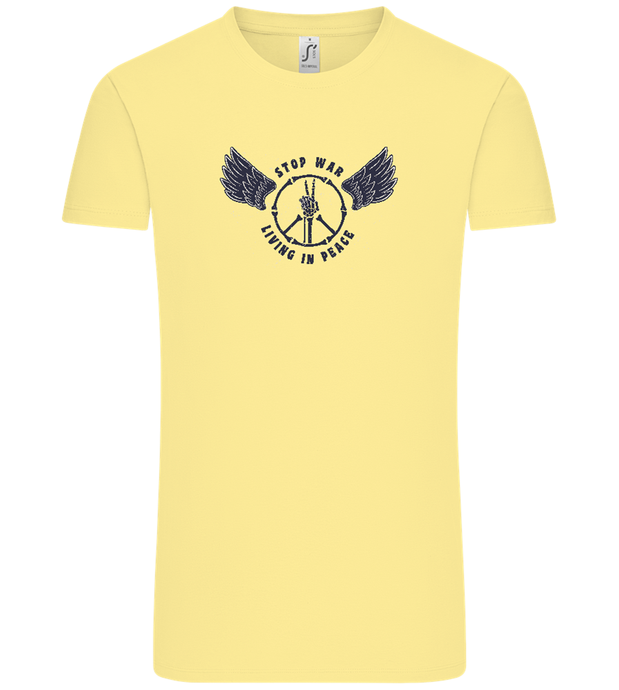 Living In Peace Design - Comfort Unisex T-Shirt_AMARELO CLARO_front