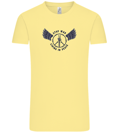 Living In Peace Design - Comfort Unisex T-Shirt_AMARELO CLARO_front