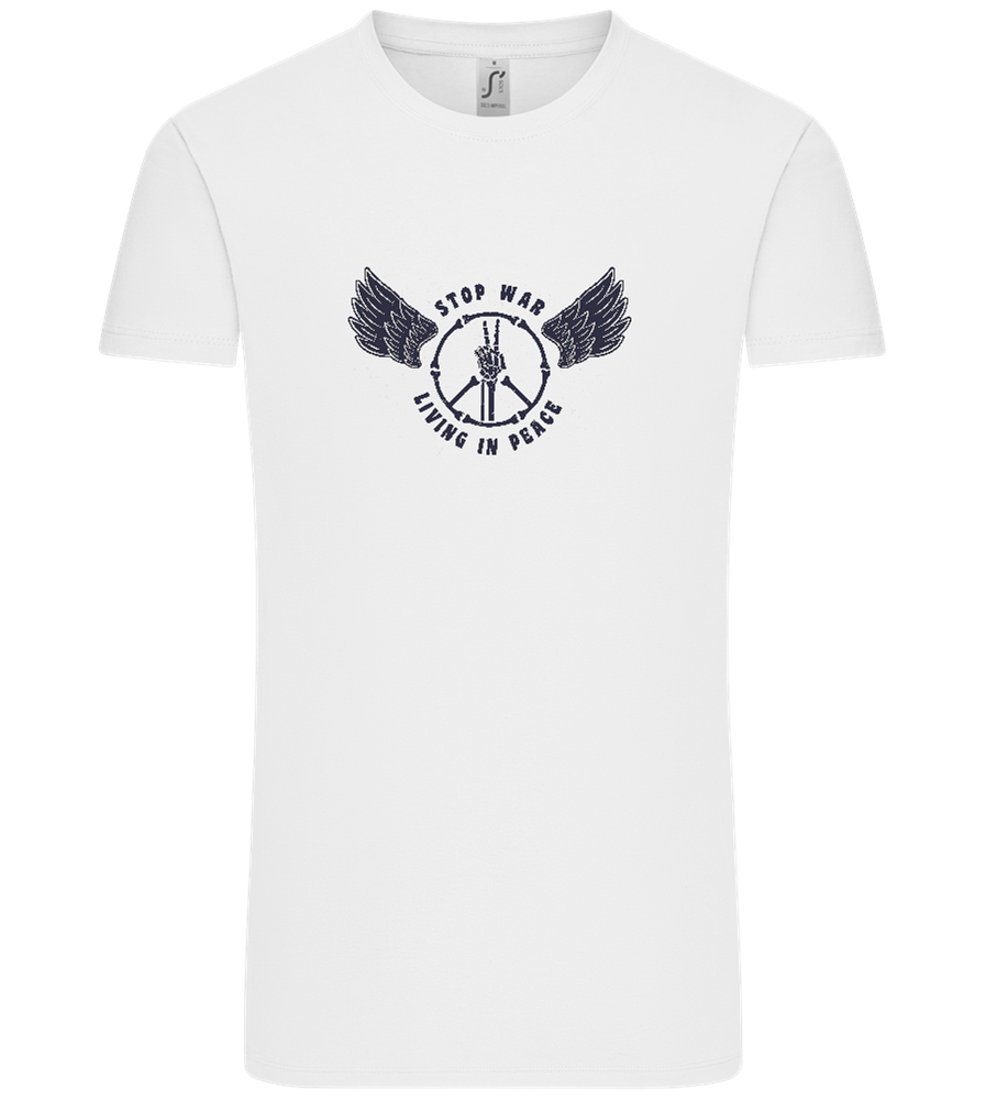 Living In Peace Design - Comfort Unisex T-Shirt_WHITE_front