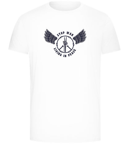 Living In Peace Design - Comfort Unisex T-Shirt_WHITE_front