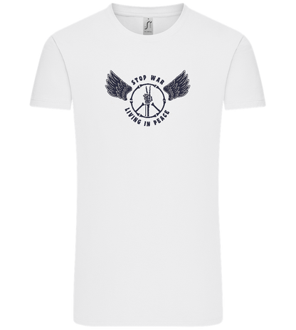 Living In Peace Design - Comfort Unisex T-Shirt_WHITE_front