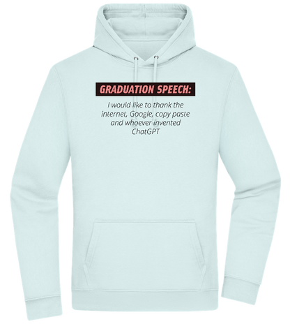 Graduation Speech Design - Premium Essential Unisex Hoodie_ARCTIC BLUE_front