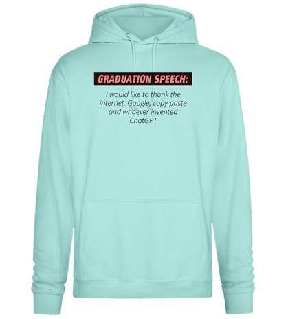 Graduation Speech Design - Premium Essential Unisex Hoodie_ARCTIC BLUE_front