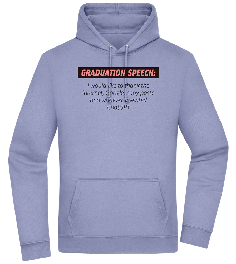 Graduation Speech Design - Premium Essential Unisex Hoodie_BLUE_front