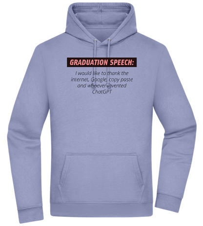 Graduation Speech Design - Premium Essential Unisex Hoodie_BLUE_front