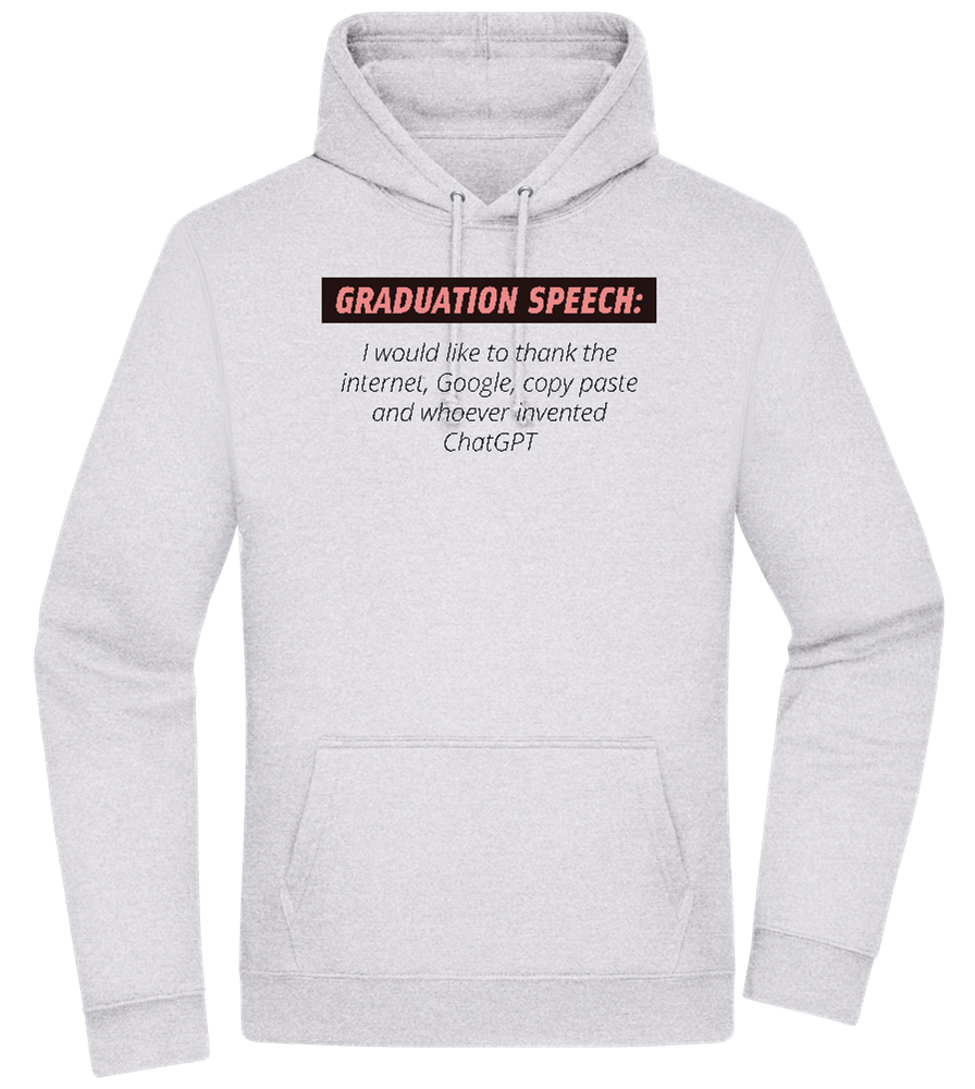 Graduation Speech Design - Premium Essential Unisex Hoodie_ORION GREY II_front