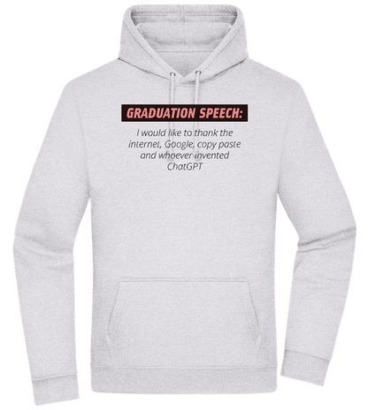 Graduation Speech Design - Premium Essential Unisex Hoodie_ORION GREY II_front