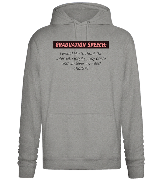 Graduation Speech Design - Premium Essential Unisex Hoodie_ORION GREY II_front